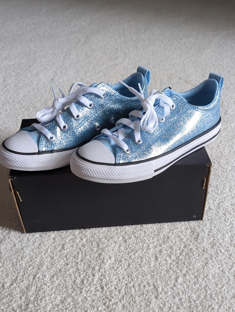 Kids Sparkle Low-Top Sneakers - Light Blue